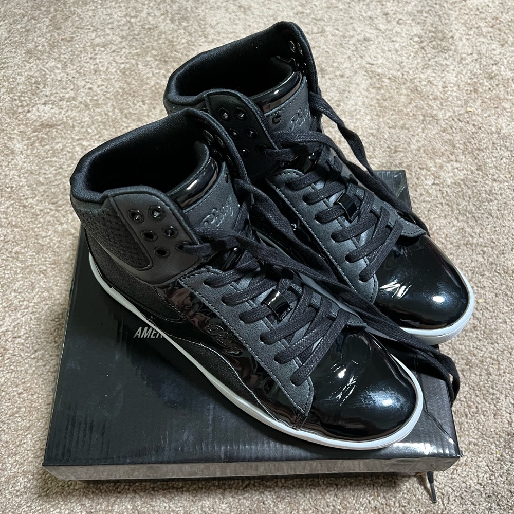 🖤PASTRY POP TART size 10 black w/ glitter hip hop sneaker🖤